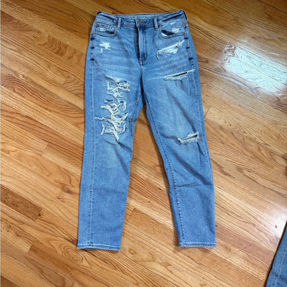 Distressed Mom Jeans